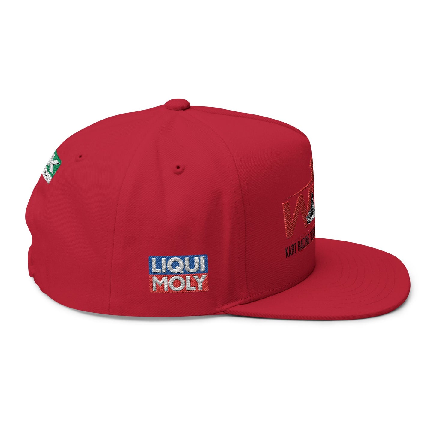 WRS Kart Racing Embroidered Flat Bill Cap