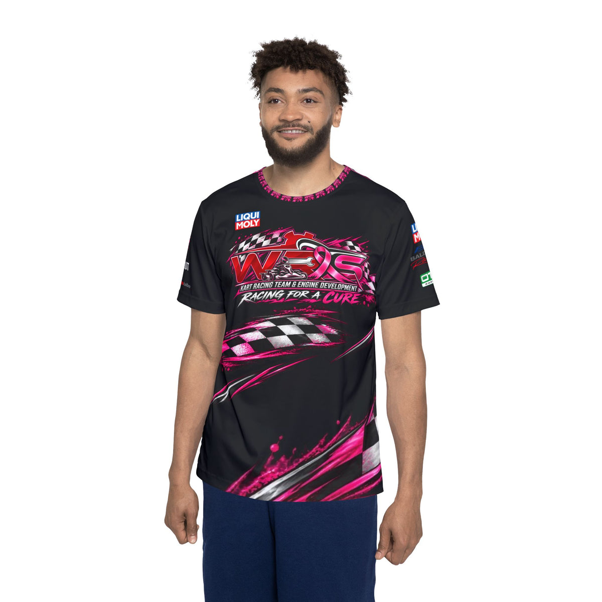 Driven By Hope Racing Jersey — Men's Pink Breast Cancer Awareness Motorsport Tee