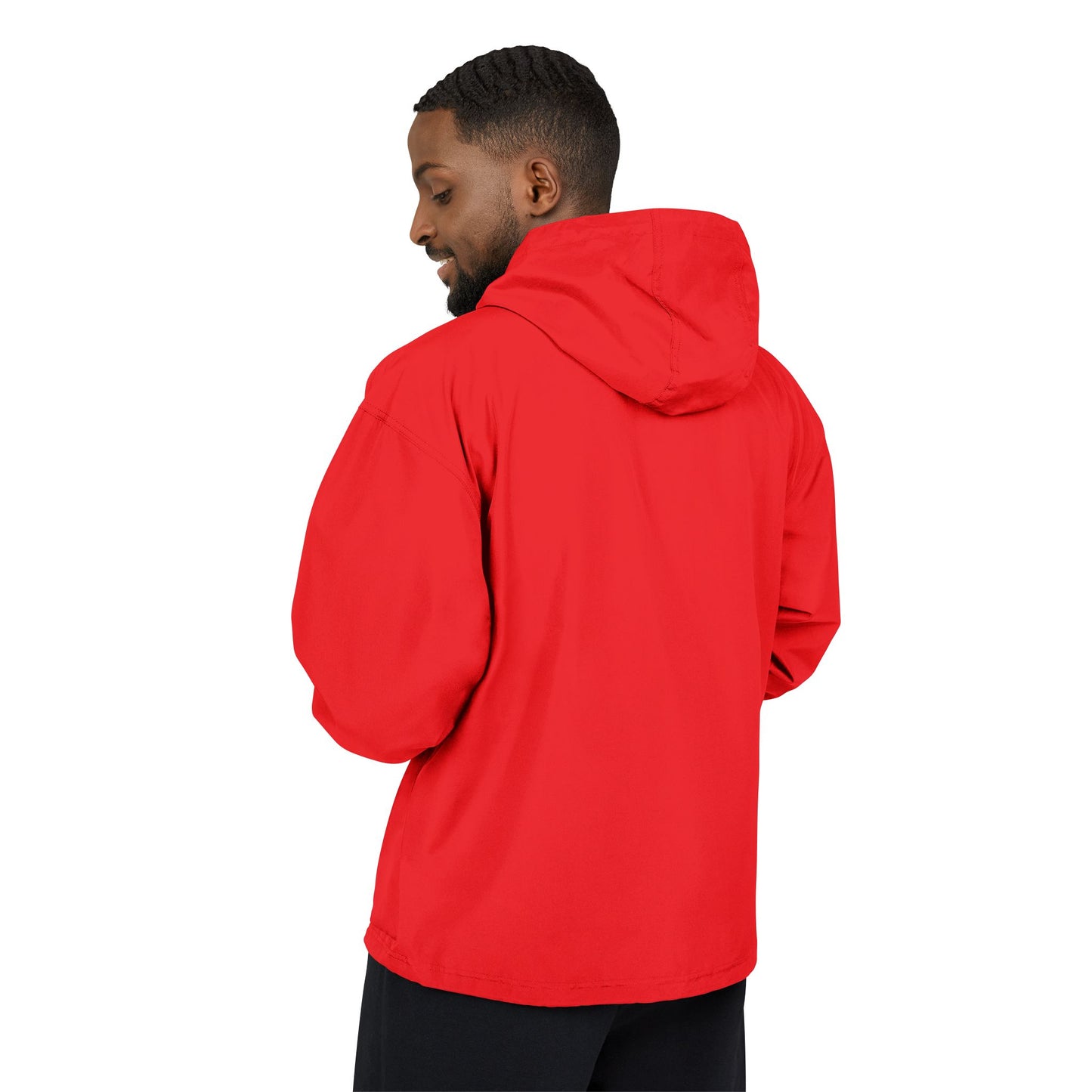 Packable Orange Anorak Jacket – Lightweight Hooded Windbreaker