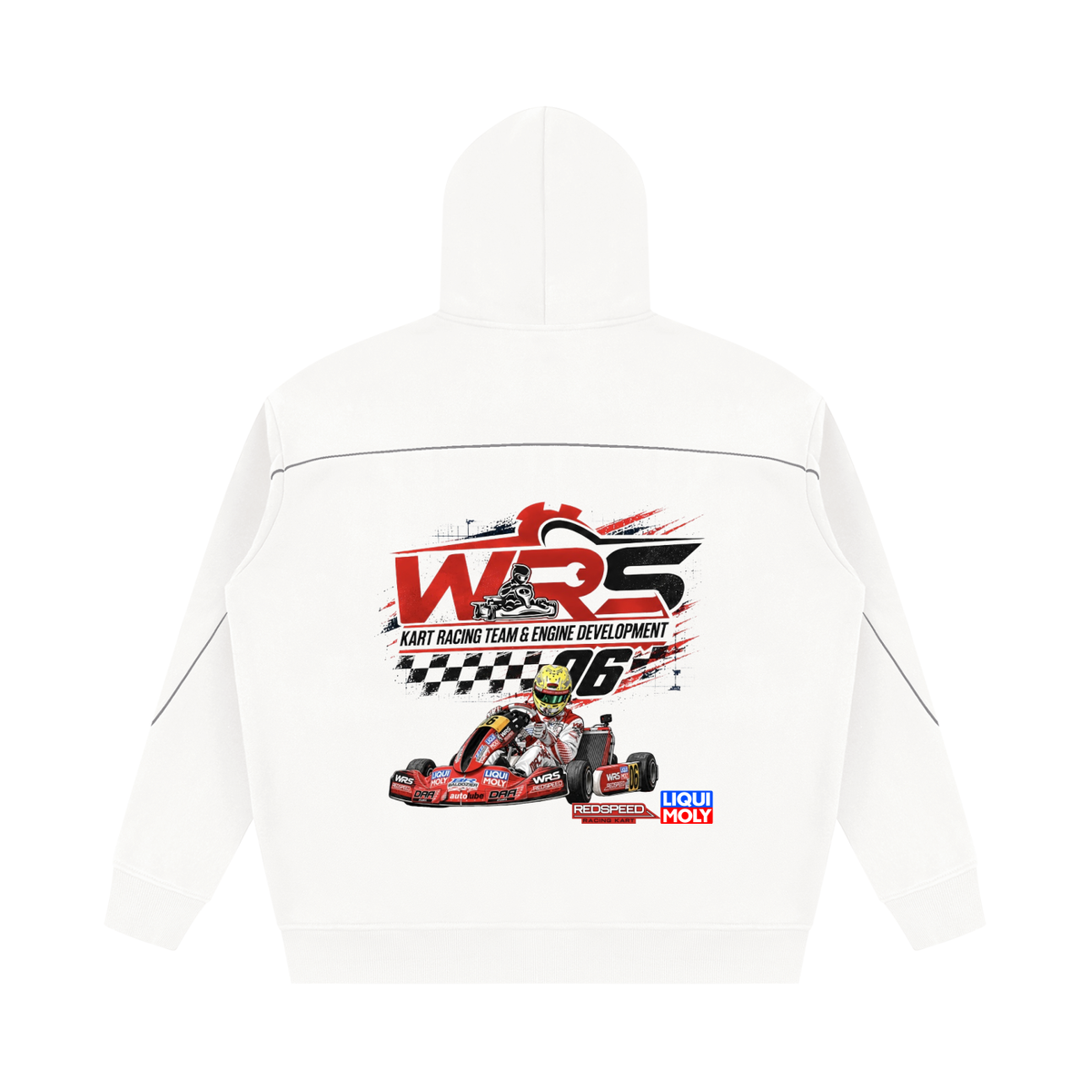 Unisex Oversized Piping Fleece Hoodie