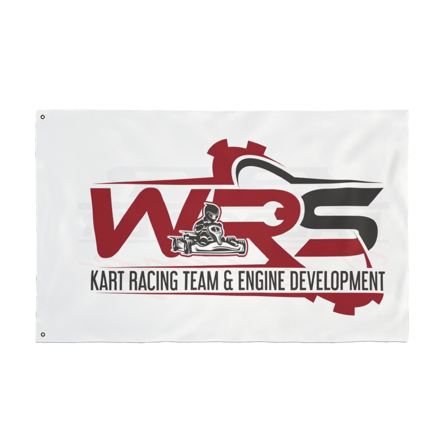 Racing Team Double-Sided Flag — Kart Racing & Engine Development Banner