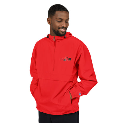 Packable Orange Anorak Jacket – Lightweight Hooded Windbreaker