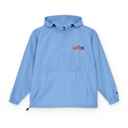 Packable Orange Anorak Jacket – Lightweight Hooded Windbreaker