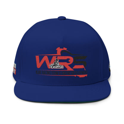 WRS Kart Racing Embroidered Flat Bill Cap