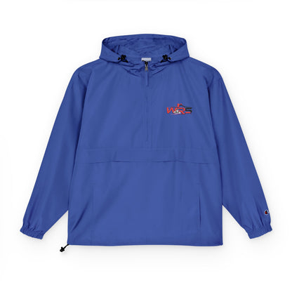 Packable Orange Anorak Jacket – Lightweight Hooded Windbreaker