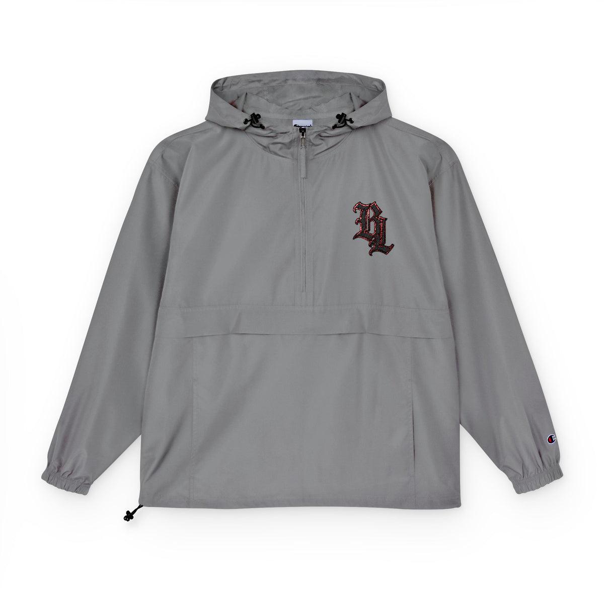 Packable Anorak Jacket — Orange Windbreaker with Floral Gothic 'D' Logo