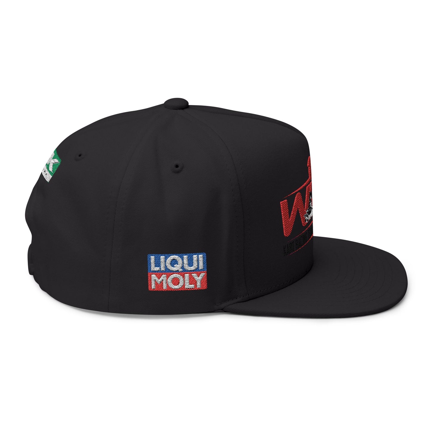 WRS Kart Racing Embroidered Flat Bill Cap