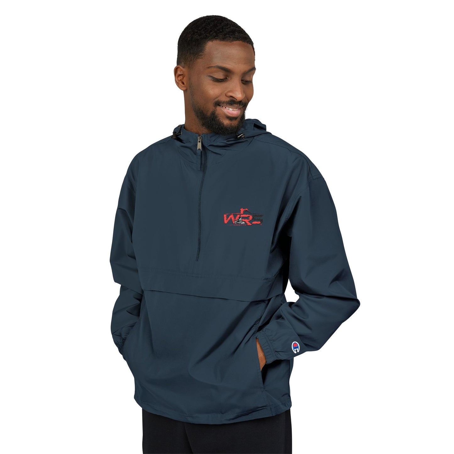 Packable Orange Anorak Jacket – Lightweight Hooded Windbreaker