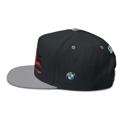 WRS Kart Racing Embroidered Flat Bill Cap