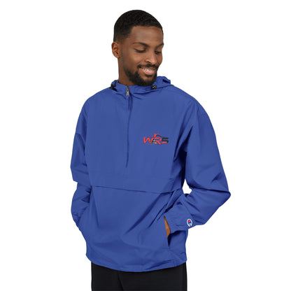Packable Orange Anorak Jacket – Lightweight Hooded Windbreaker