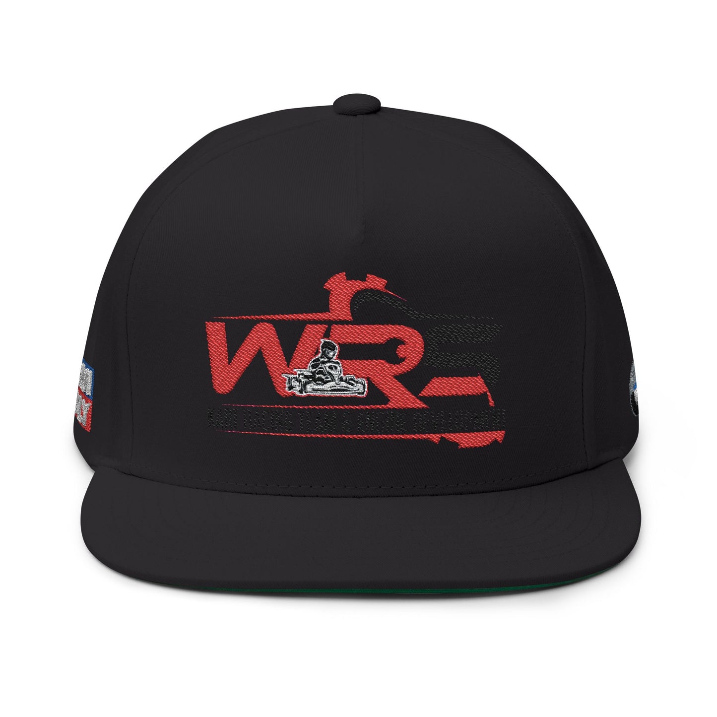 WRS Kart Racing Embroidered Flat Bill Cap