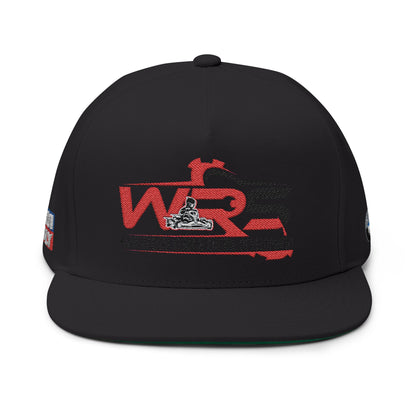 WRS Kart Racing Embroidered Flat Bill Cap