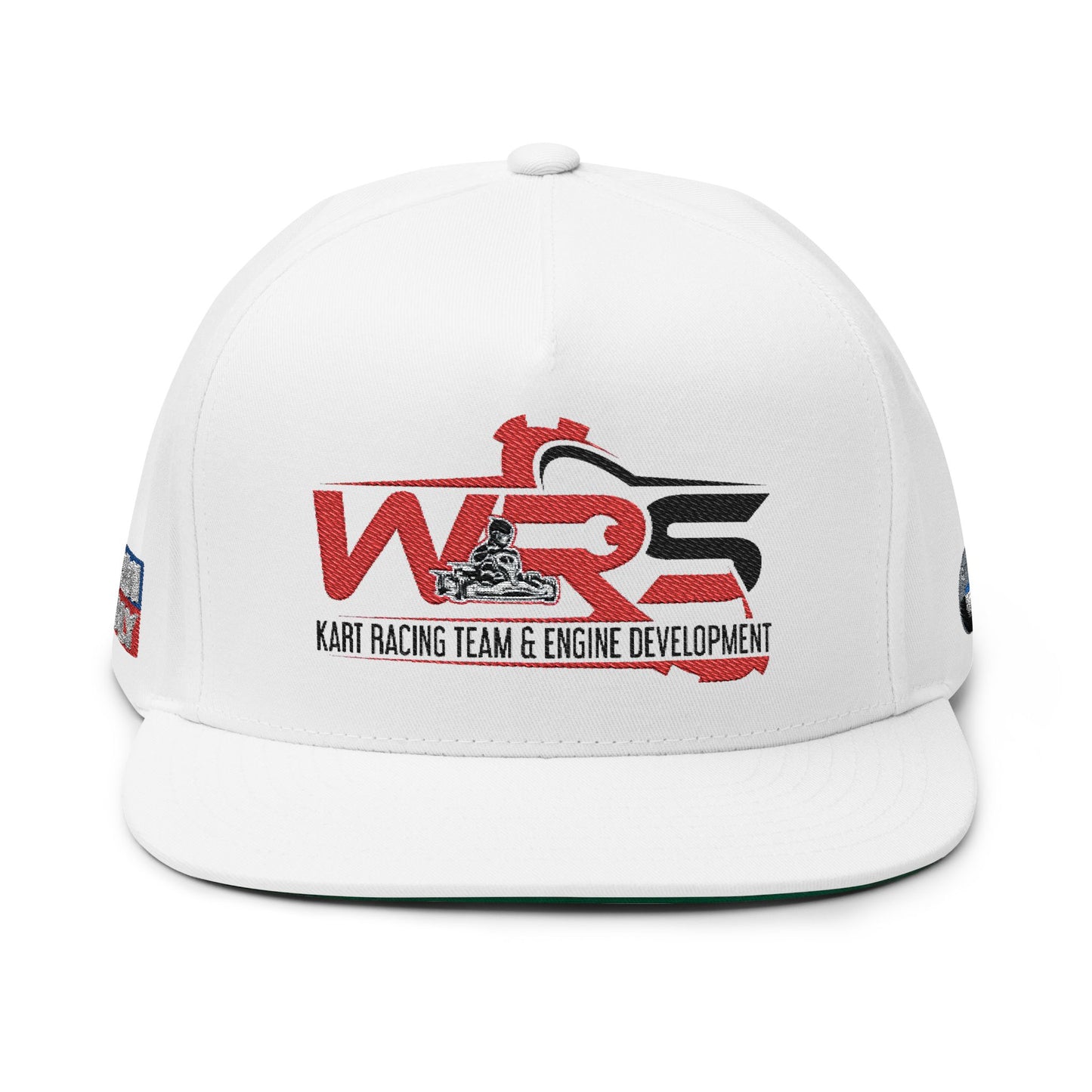WRS Kart Racing Embroidered Flat Bill Cap