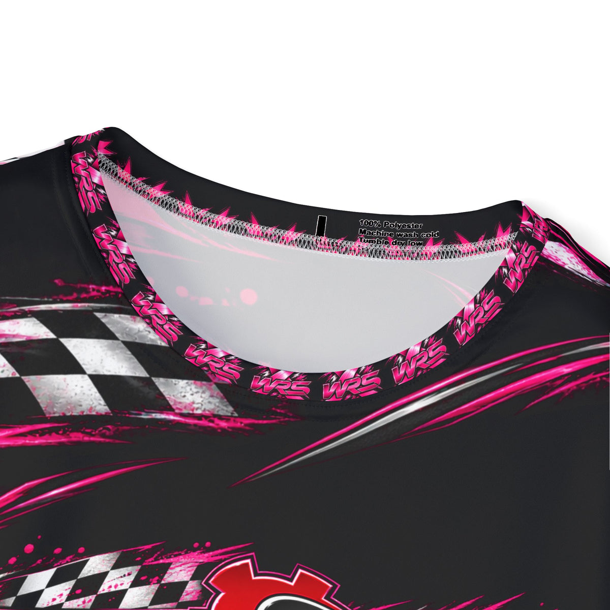 Racing Jersey — "Driven By Hope" Pink Checkered Motorsports Tee