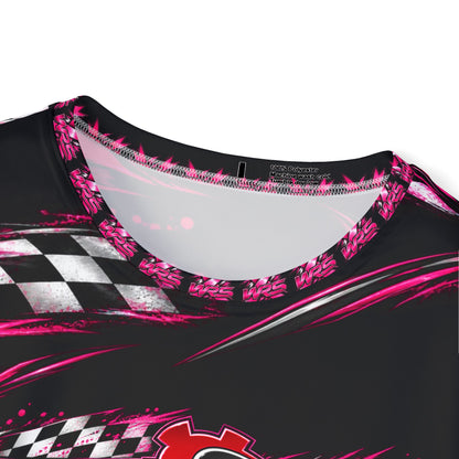 Racing Jersey — "Driven By Hope" Pink Checkered Motorsports Tee