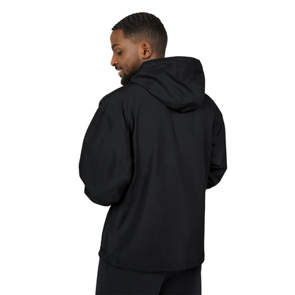 Packable Orange Anorak Jacket – Lightweight Hooded Windbreaker