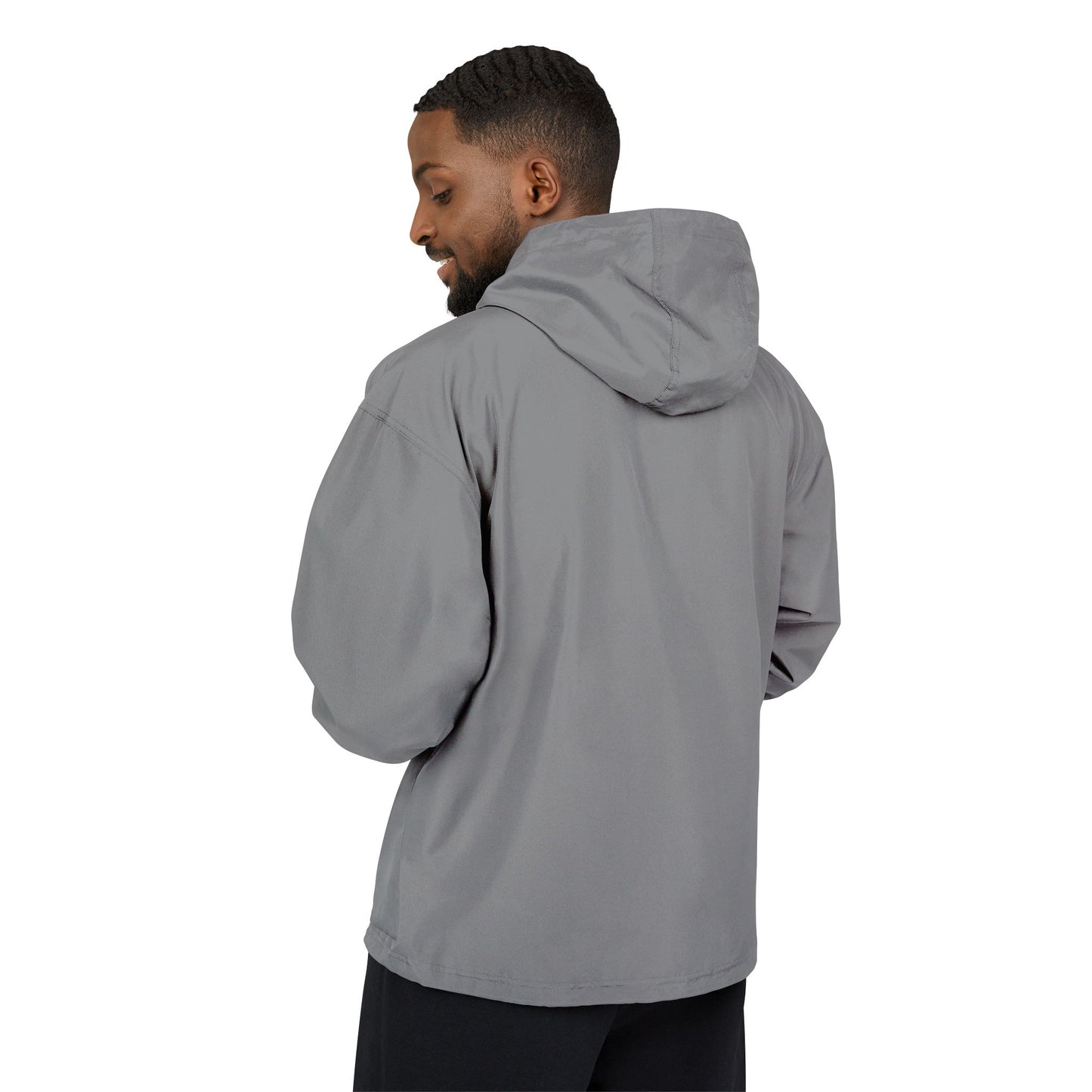 Packable Orange Anorak Jacket – Lightweight Hooded Windbreaker