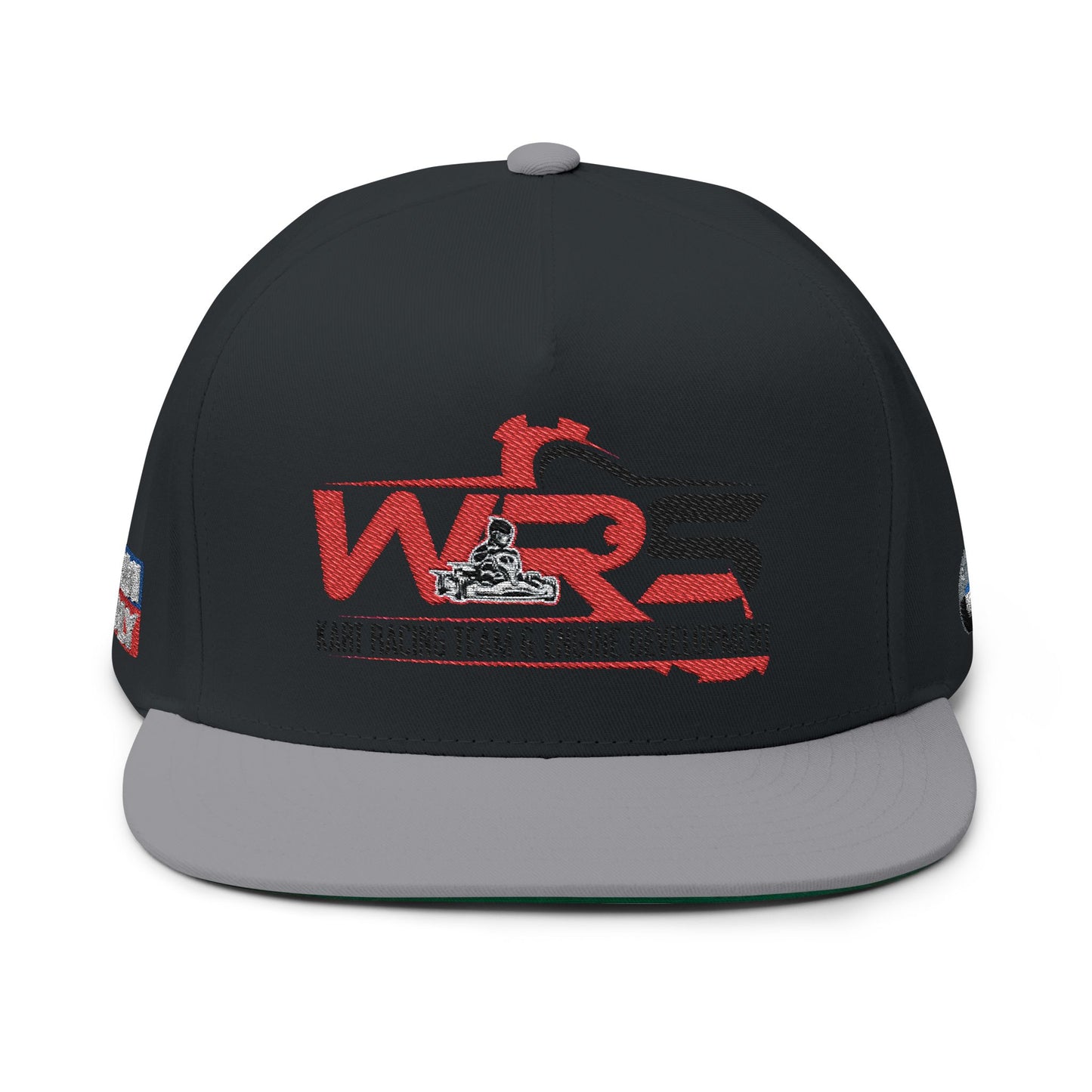 WRS Kart Racing Embroidered Flat Bill Cap