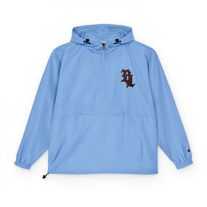 Packable Anorak Jacket — Orange Windbreaker with Floral Gothic 'D' Logo