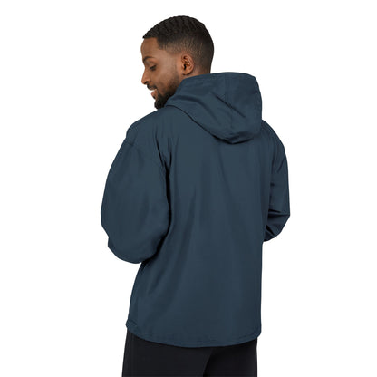 Packable Orange Anorak Jacket – Lightweight Hooded Windbreaker