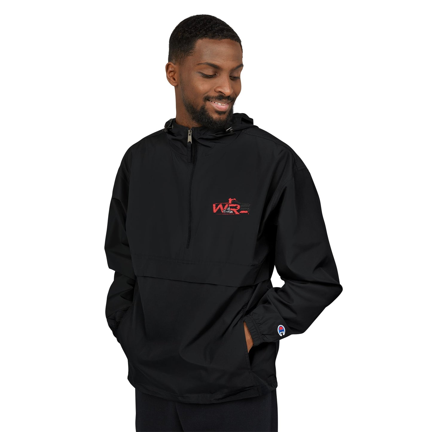 Packable Orange Anorak Jacket – Lightweight Hooded Windbreaker