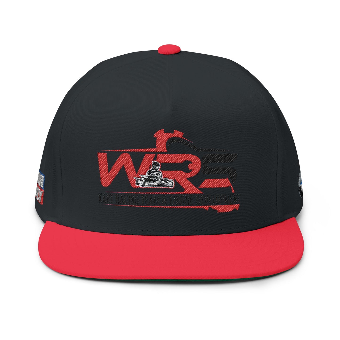 WRS Kart Racing Embroidered Flat Bill Cap