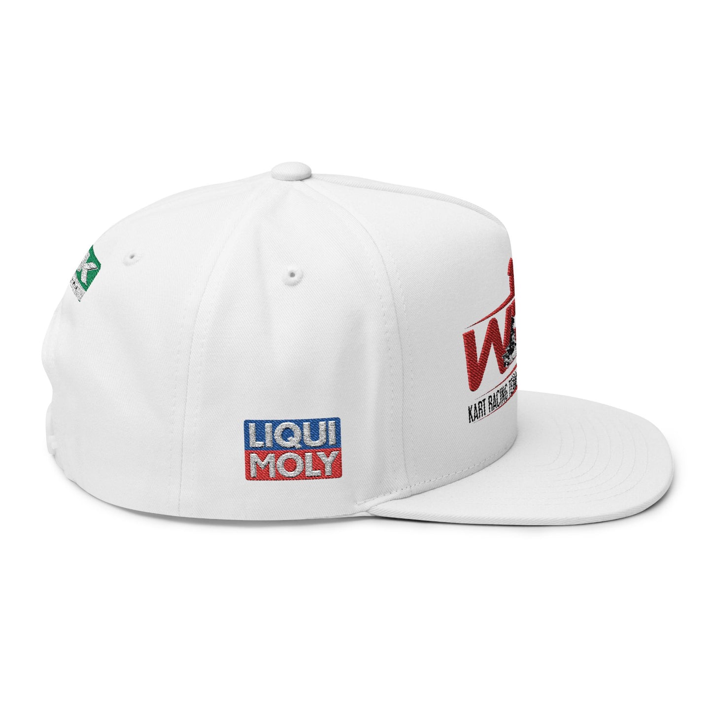 WRS Kart Racing Embroidered Flat Bill Cap