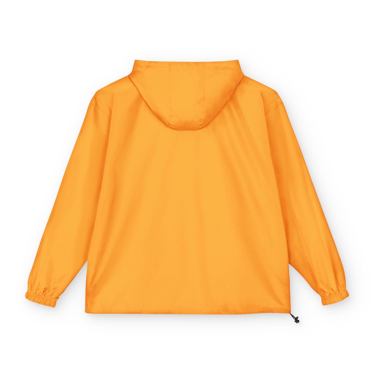 Packable Orange Anorak Jacket – Lightweight Hooded Windbreaker