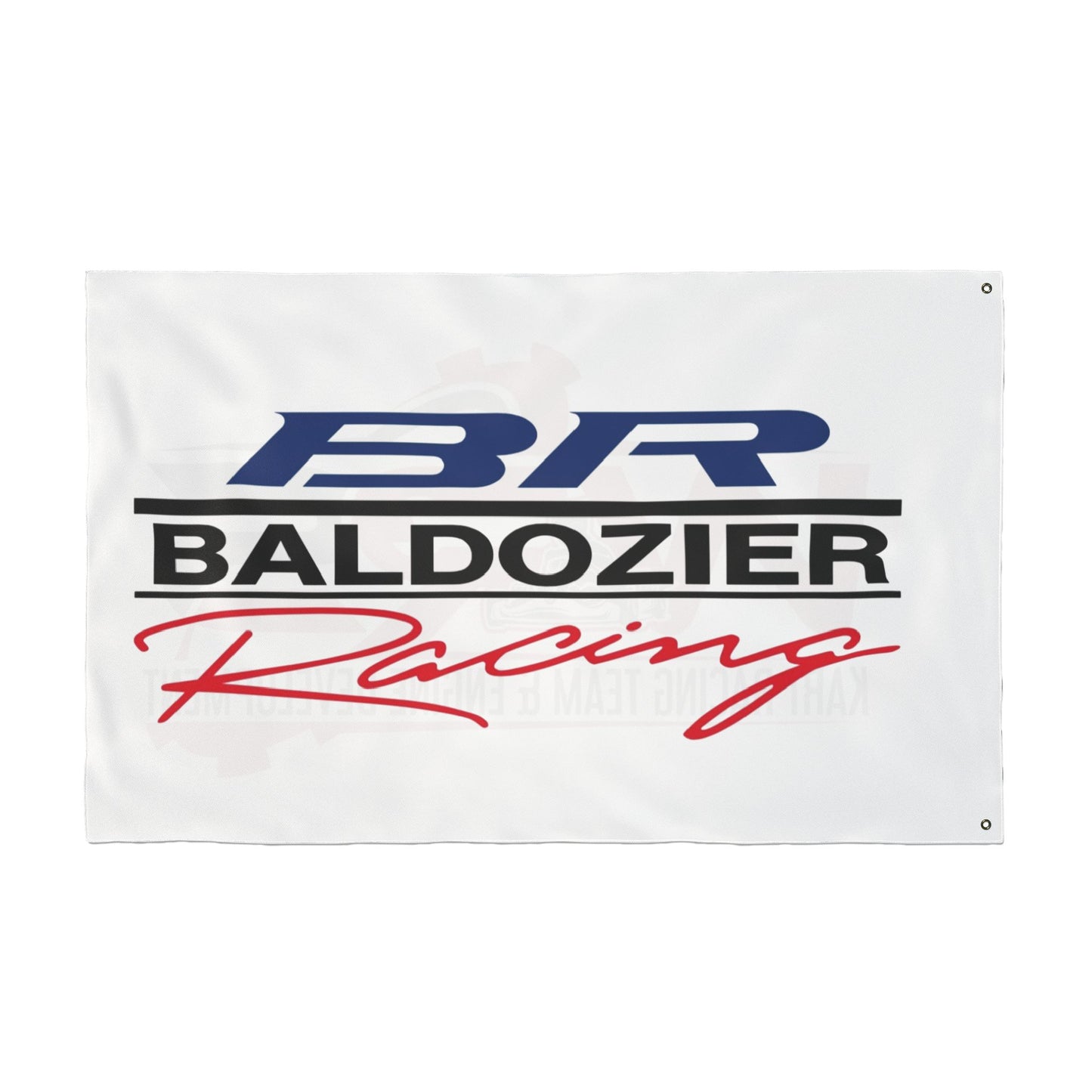 Racing Team Double-Sided Flag — Kart Racing & Engine Development Banner