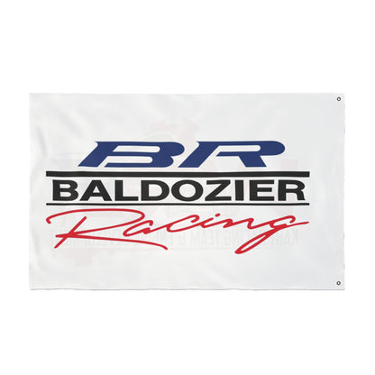 Racing Team Double-Sided Flag — Kart Racing & Engine Development Banner