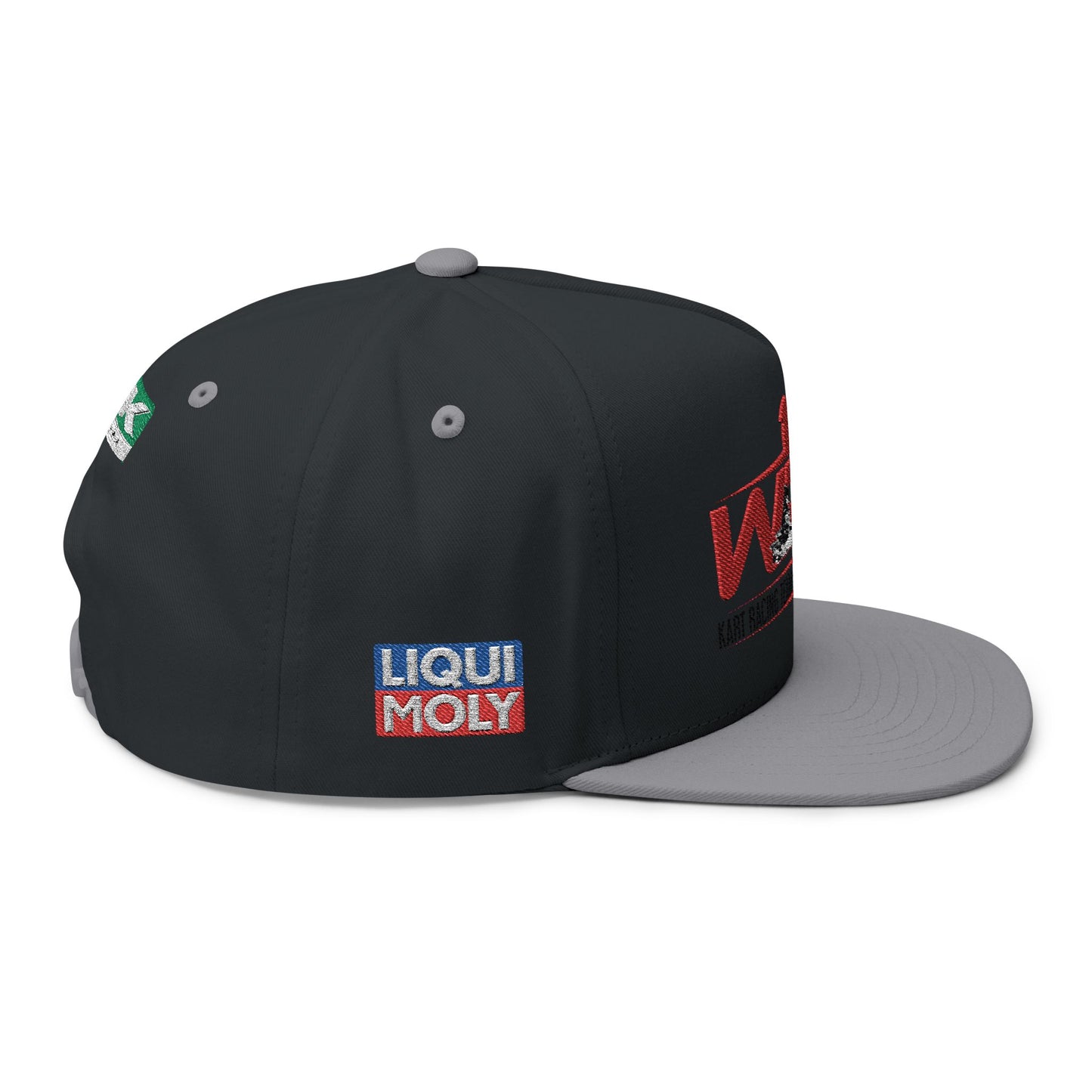 WRS Kart Racing Embroidered Flat Bill Cap
