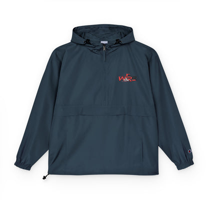 Packable Orange Anorak Jacket – Lightweight Hooded Windbreaker
