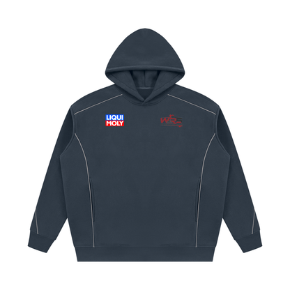 Unisex Oversized Piping Fleece Hoodie