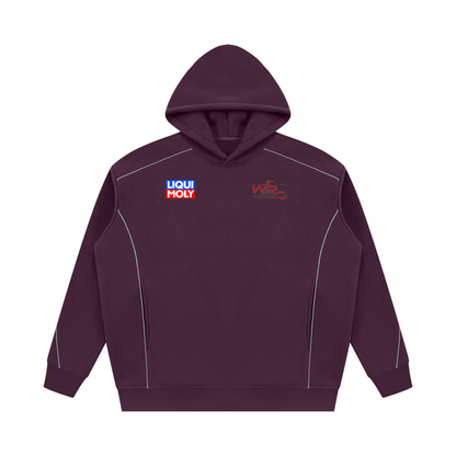 Unisex Oversized Piping Fleece Hoodie