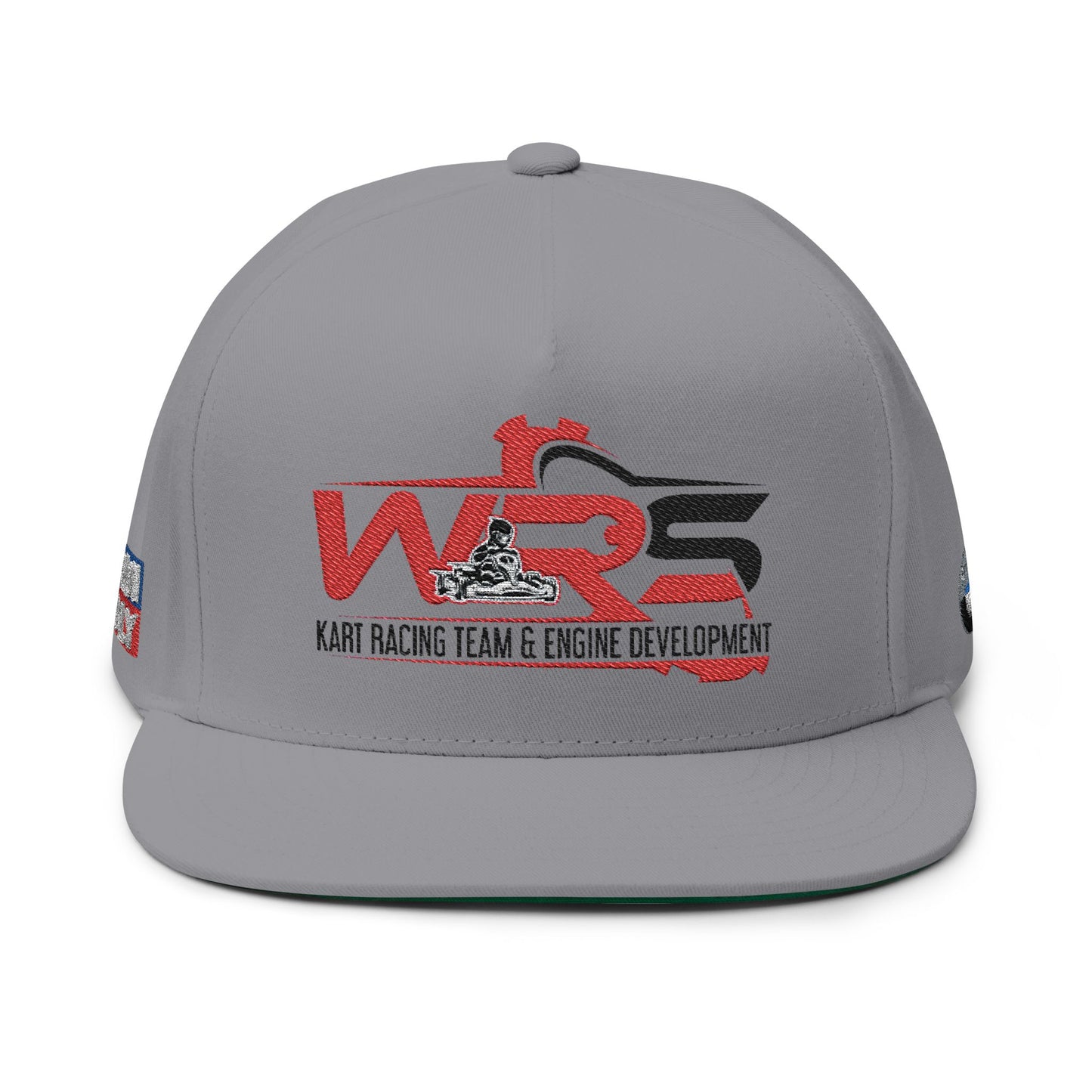 WRS Kart Racing Embroidered Flat Bill Cap