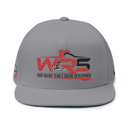 WRS Kart Racing Embroidered Flat Bill Cap