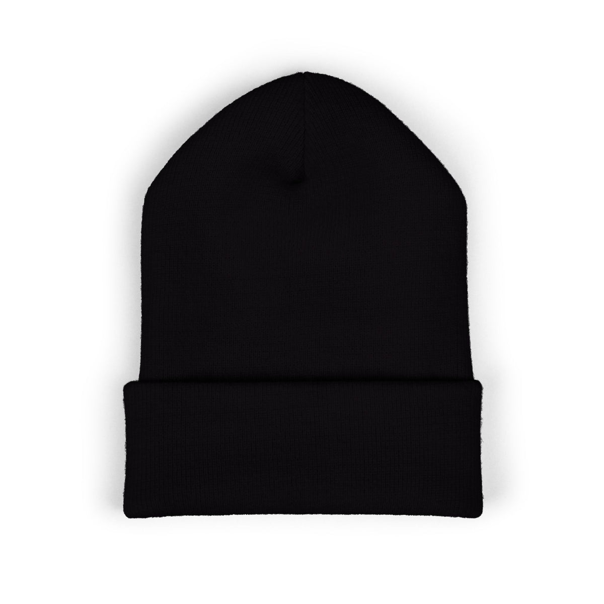 Embroidered Racing Flame Beanie — Classic Cuffed Knit Cap