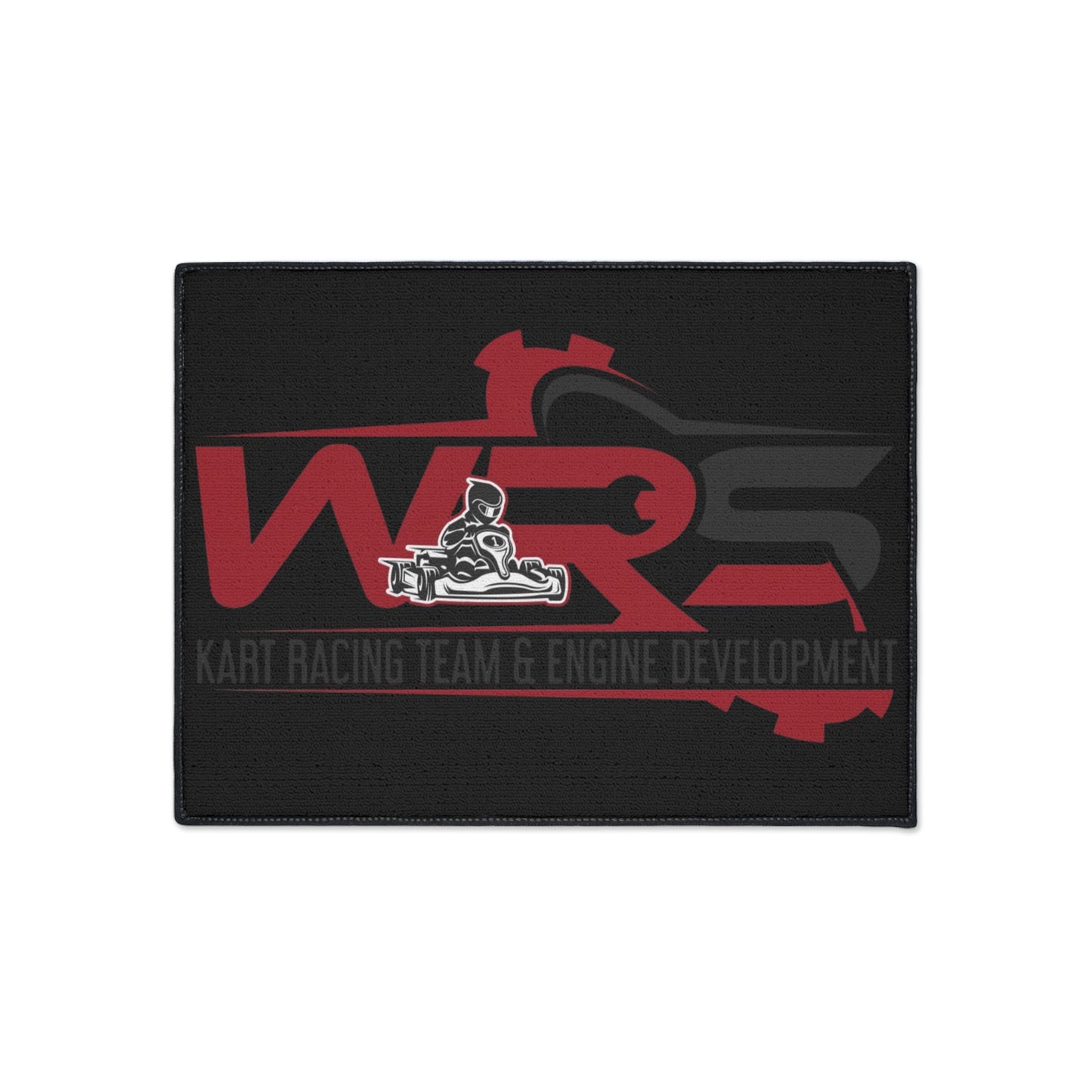 Racing Team Heavy-Duty Floor Mat – WRS Kart Racing Engine Development Logo