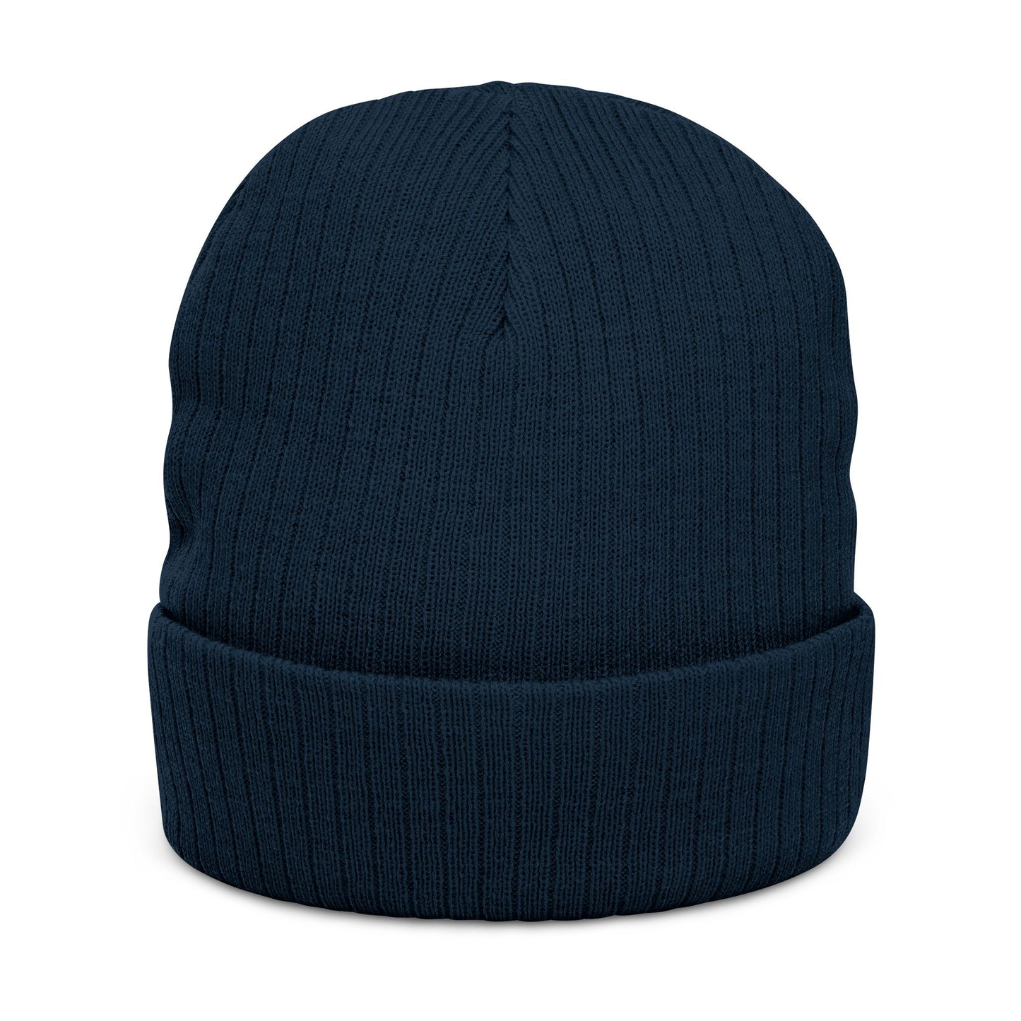 Embroidered Ribbed Beanie — WR Runner Logo Knit Winter Hat