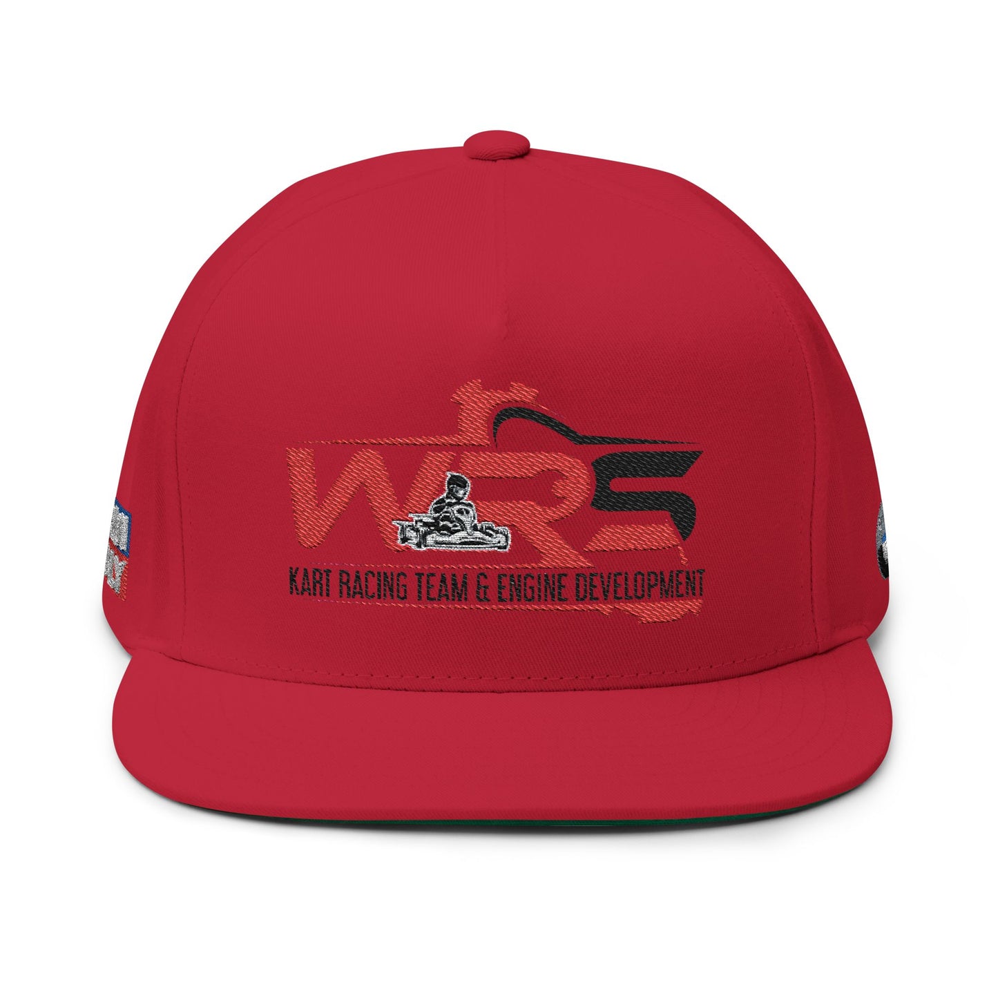 WRS Kart Racing Embroidered Flat Bill Cap