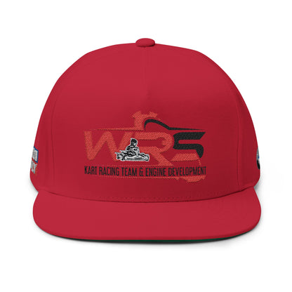WRS Kart Racing Embroidered Flat Bill Cap