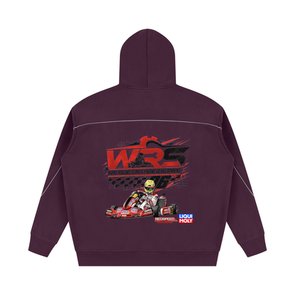 Unisex Oversized Piping Fleece Hoodie