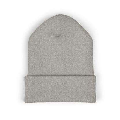 Embroidered Racing Flame Beanie — Classic Cuffed Knit Cap