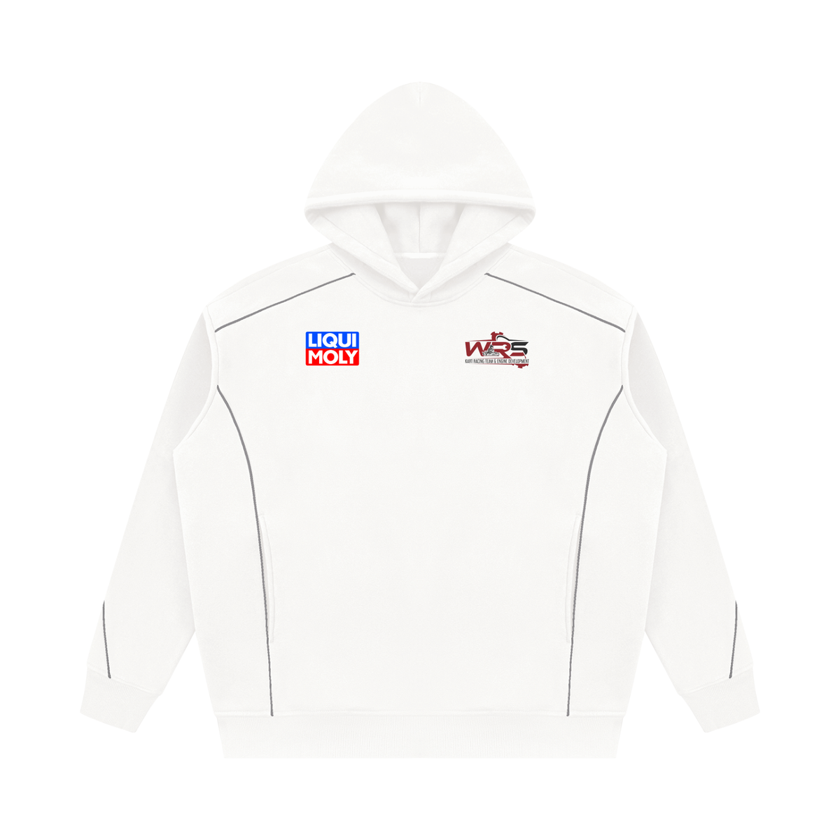 Unisex Oversized Piping Fleece Hoodie