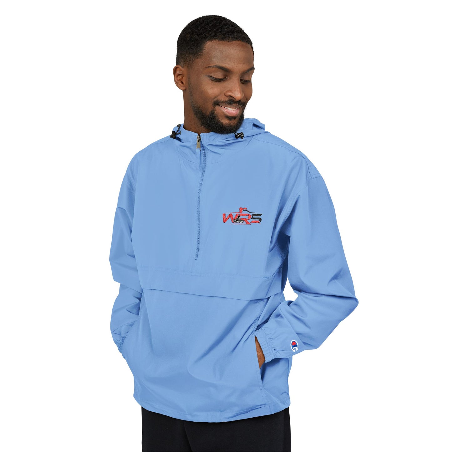 Packable Orange Anorak Jacket – Lightweight Hooded Windbreaker