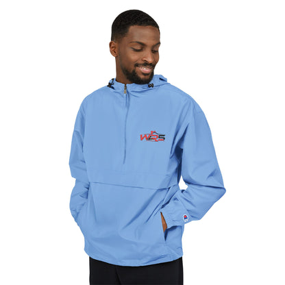 Packable Orange Anorak Jacket – Lightweight Hooded Windbreaker