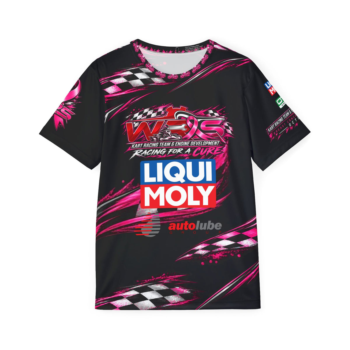 Racing Jersey — "Driven By Hope" Pink Checkered Motorsports Tee