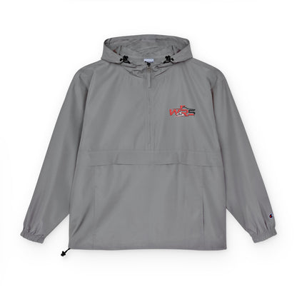 Packable Orange Anorak Jacket – Lightweight Hooded Windbreaker