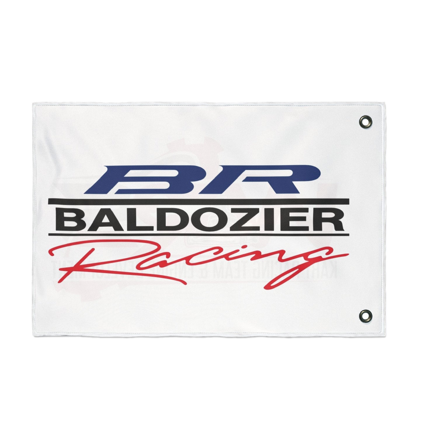 Racing Team Double-Sided Flag — Kart Racing & Engine Development Banner