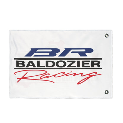 Racing Team Double-Sided Flag — Kart Racing & Engine Development Banner